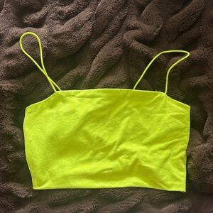 SHEIN Neon Yellow Crop Top